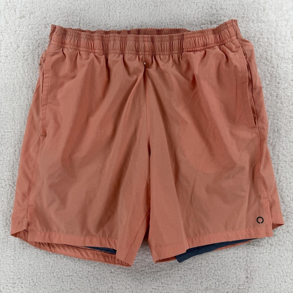 Skora Shorts Mens‎ Large Orange 6 Inseam Qwick-Dry Lined Running Athletic